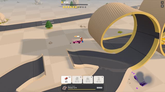 The tiny mechanic patching up a crashed car next to a loop